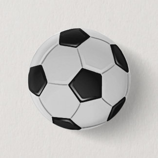American Soccer or Association Football 3 Cm Round Badge