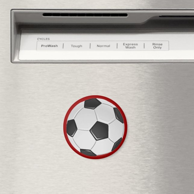American Soccer or Association Football Ball Magnet (In Situ (Dishwasher))