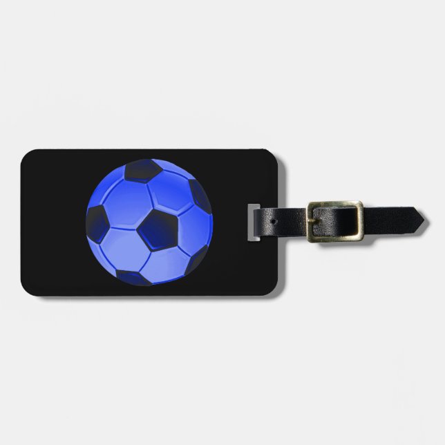 American Soccer or Association Football Luggage Tag (Front Horizontal)