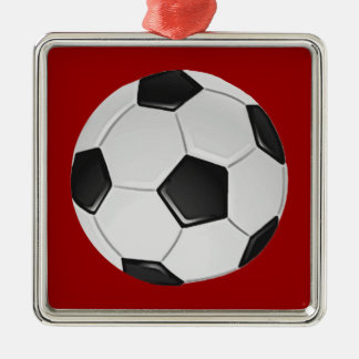 American Soccer or Association Football Metal Tree Decoration