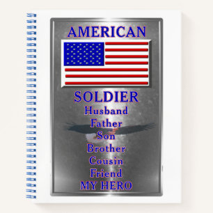 American Soldier Patriotic Notebook