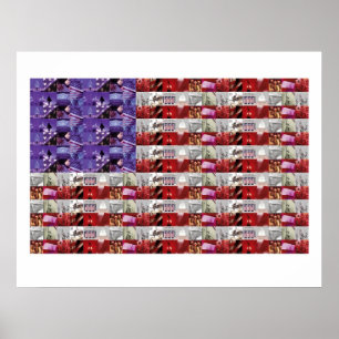 American Soldiers Flag Poster