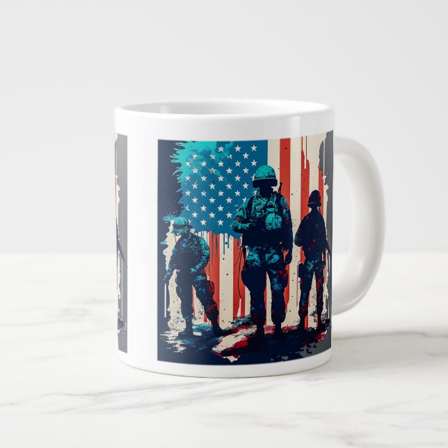 American Soldiers Jumbo Mug  (Front Right)