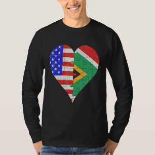 American South African Flag Heart T-Shirt