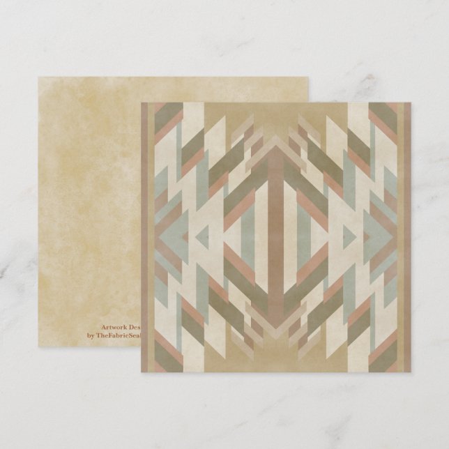 American Southwest Desert Colors Inspired Artwork Card (Front/Back)