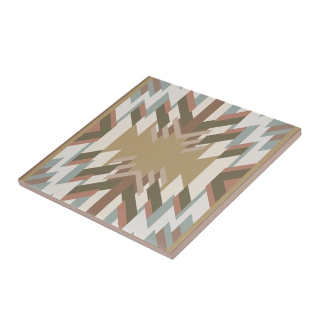 American Southwest Desert Colors Inspired Design  Tile (Side)
