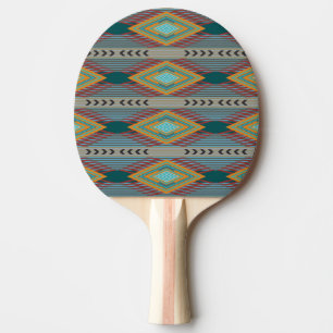 American Southwest Patterned Art And Earthy Colors Ping Pong Paddle