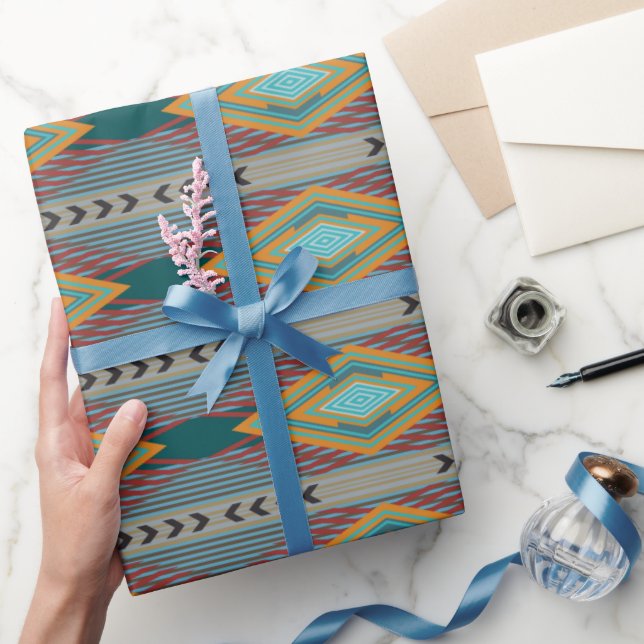American Southwest Patterned Art And Earthy Colors Wrapping Paper (Gifting)