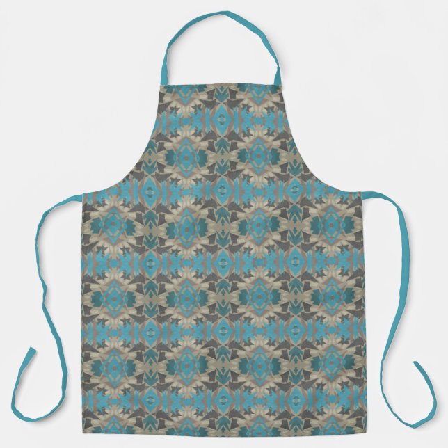 American Southwestern Patterned Art And Colors Apron (Front)