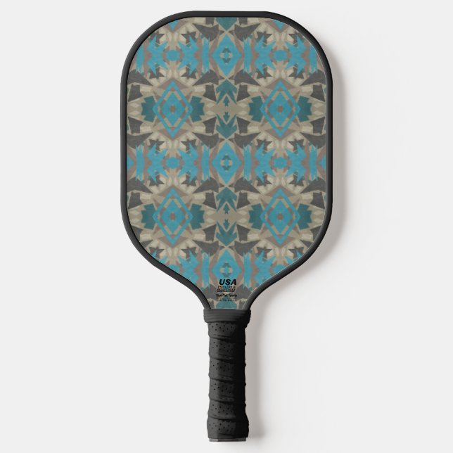 American Southwestern Patterned Art And Colors Pickleball Paddle (Front)