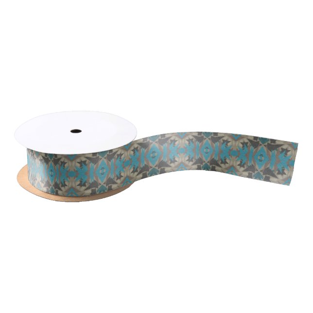 American Southwestern Patterned Art And Colors Satin Ribbon (Spool)
