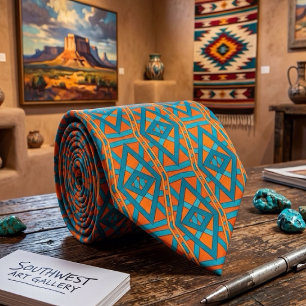 American Southwestern Style Pattern And Colours Ar Tie