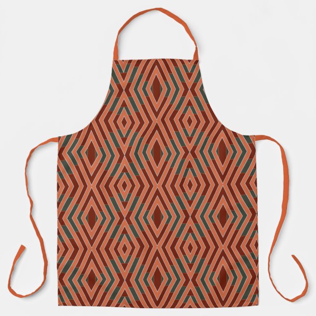 American Southwestern Tribal Pattern Art And Color Apron (Front)