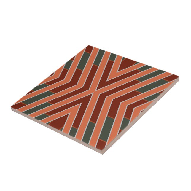 American Southwestern Tribal Pattern Art And Colou Tile (Side)