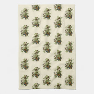 American Sparrow Hawk - Audubon's Birds of America Tea Towel