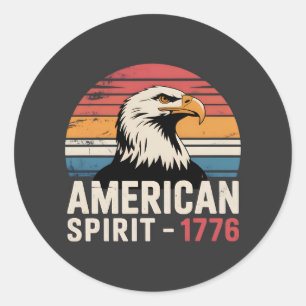 American Spirit 1776 Patriotic 4th of July Classic Round Sticker