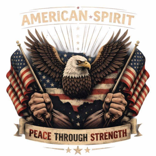 American Spirit Eagle Patriotic USA Flag Peace Thr T-Shirt (Creator Uploaded)