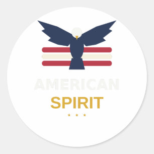 American Spirit – Patriotic Eagle USA Classic Round Sticker