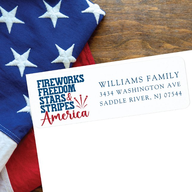 American Spirit Patriotic Return Address Label (Creator Uploaded)