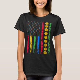 American Sports Flag Autism Awareness Month Volley T-Shirt