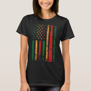 American Sports Flag Black History Month Baseball T-Shirt