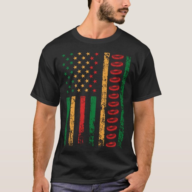 American Sports Flag Black History Month Ultimate  T-Shirt (Front)
