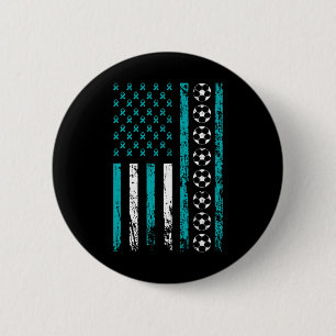 American Sports Flag Footbyll Stress Awareness Mon 6 Cm Round Badge