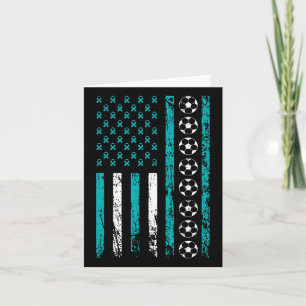 American Sports Flag Footbyll Stress Awareness Mon Card