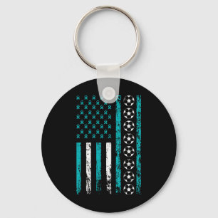 American Sports Flag Footbyll Stress Awareness Mon Key Ring