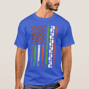 American Sports Flag Halloween Pumpkin Bowler boy T-Shirt