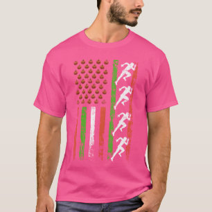 American Sports Flag Halloween Pumpkinrack and fri T-Shirt