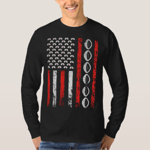 American Sports Flag National Nurses Day Rugby Foo T-Shirt