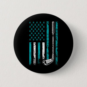 American Sports Flag Stress Awareness Month Golf C 6 Cm Round Badge