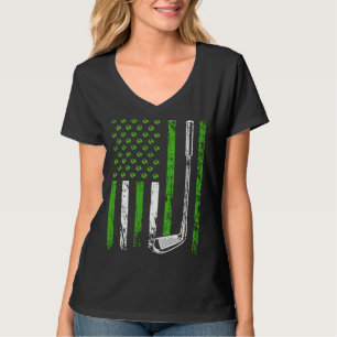 American Sports Nature Flag Athletic Golf Club Ear T-Shirt