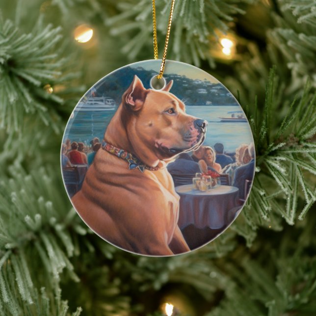 American Staffordshire Christmas Cruise: Pawsome Ceramic Tree Decoration (Tree)