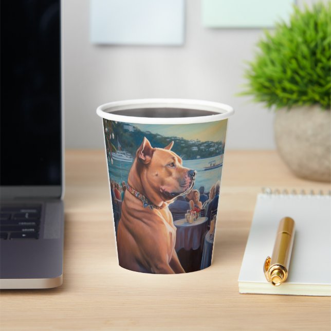 American Staffordshire Christmas Cruise: Pawsome Paper Cups (Insitu)
