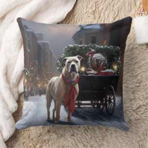 American Staffordshire Christmas Festive Season Cushion