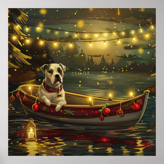 American Staffordshire Christmas Festive Voyage Poster (Front)
