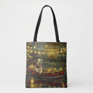 American Staffordshire Christmas Festive Voyage Tote Bag