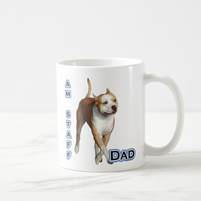 American Staffordshire Dad 4 Coffee Mug (Right)