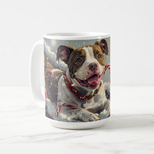 American Staffordshire Dog Christmas Festive Coffee Mug