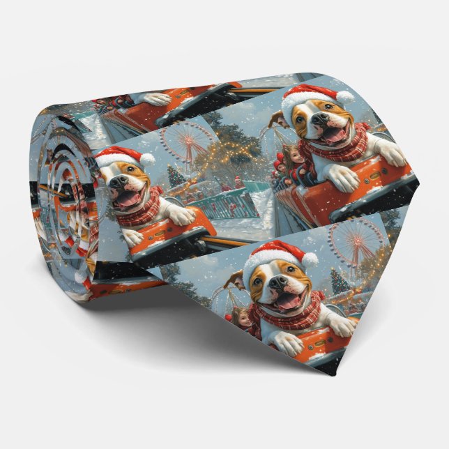 American Staffordshire Dog Christmas Tie (Rolled)