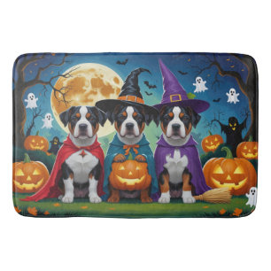 American Staffordshire Dog Pumpkin Halloween Funny Bath Mat