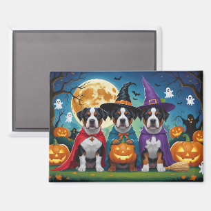 American Staffordshire Dog Pumpkin Halloween Funny Magnet