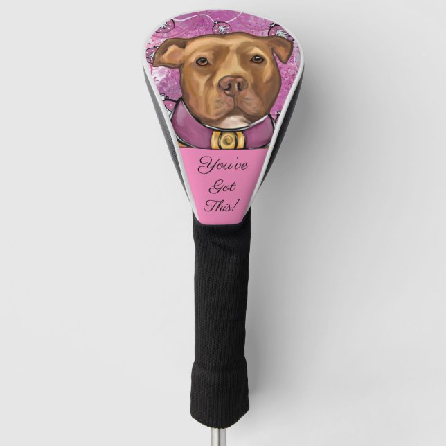 AMERICAN STAFFORDSHIRE   GOLF HEAD COVER (Front)
