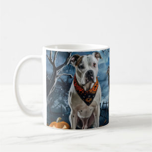 American Staffordshire Halloween Spooky  Coffee Mug