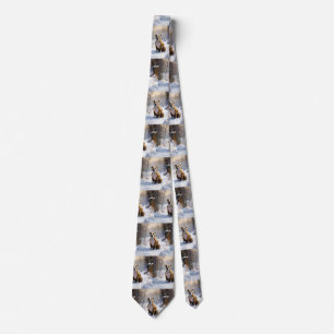 American Staffordshire Let It Snow Christmas Tie