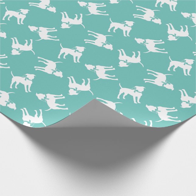 American Staffordshire Pit bull Dog Puppy Wrapping Paper (Corner)