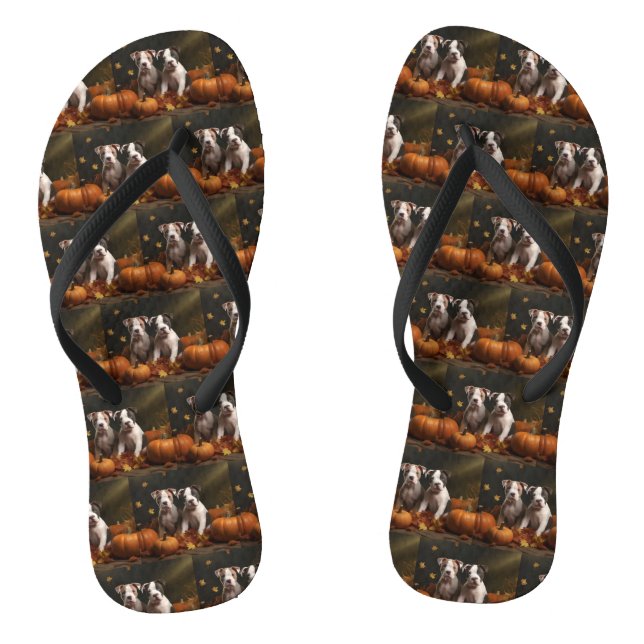 American Staffordshire Puppy Autumn Delight Jandals (Footbed)