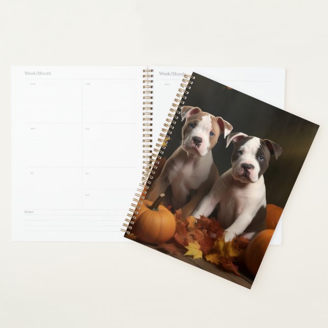 American Staffordshire Puppy Autumn Delight Planner (Display)